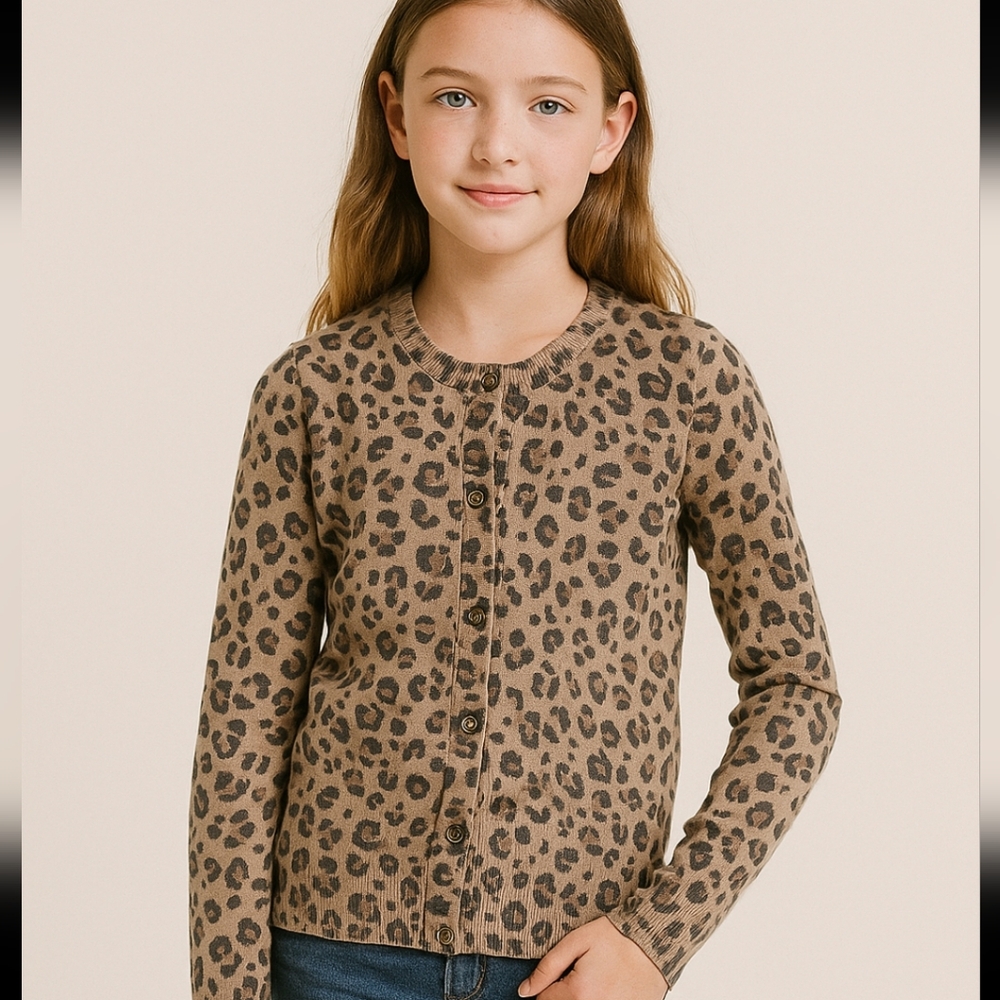 Girls cheetah cardigan